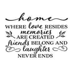 Home where love resides - Home Sign svg