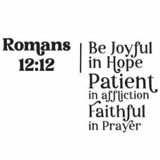 Be Joyful in Hope, Patient in Affliction, Faithful in Prayer
