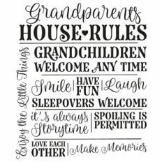 Grandparents House Rule Word Art / Wall Art