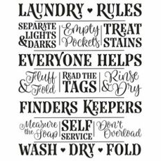 Laundry Rules Word Art / Wall Art