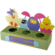 Chicks 3-Hole Easter Egg Display