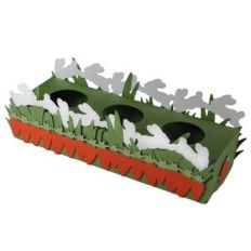 Hoppy Bunnies 3-Hole Easter Egg Display