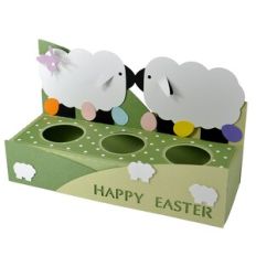 Lambs 3-Hole Easter Egg Display