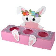 Peek-A-Boo Bunny 3-Hole Easter Egg Display