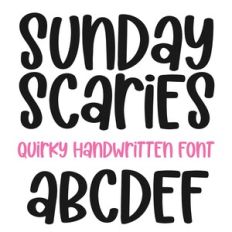 Sunday Scaries Font