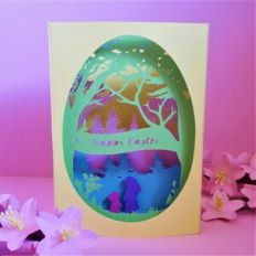Shadowbox Card - Bunnies