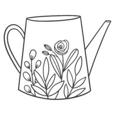 Floral Watering Can