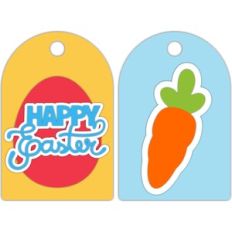 happy easter and carrot tag