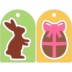 rabbit and easter egg tag