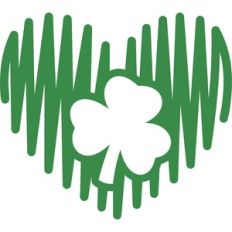 shamrock scribbled heart