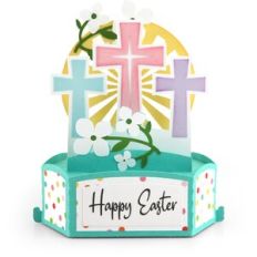 Hexagon Pop Up Card Easter Crosses