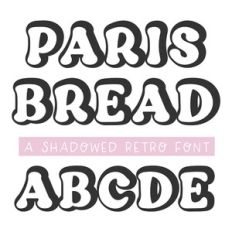 BFC Paris Bread Shadow Retro Font