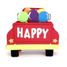 Happy Birthday Truck Box Card with Optional Gift Card