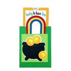 Pot Of Gold  Rainbow Double Pocket Card