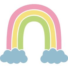 rainbow with clouds