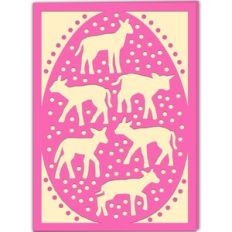 Spring Lambs Easter Egg Card