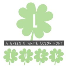 BFC Luck 4 Leaf Clover Color Font