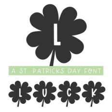 BFC Luck St. Patricks Day Clover Monogram Font