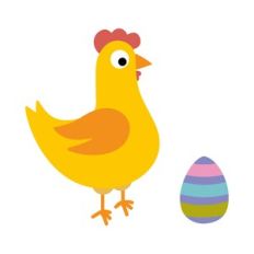 Easter hen and egg