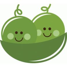 two cute peas in a pod