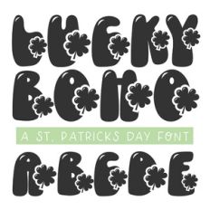 BFC Lucky Boho St. Patricks Day Clover Font