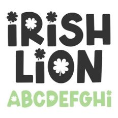 BFC Irish Lion St. Patricks Day Clover Font