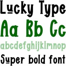 lucky type font super bold
