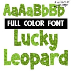 Lucky Leopard Color Font