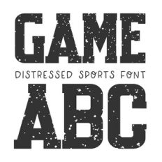 BFC Game Distressed Sports Jersey Font