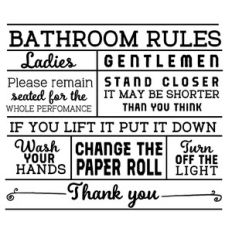 Bathroom rules Home Sign