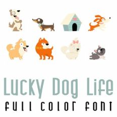 Lucky Dog Life Full Color Font