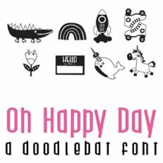 Oh Happy Day Doodlebat Font