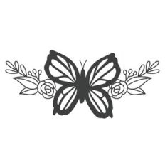 Floral Butterfly Swag