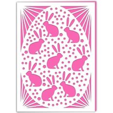 Bunny Rabbit Easter Egg Card