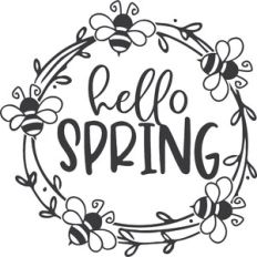 Bee Wreath Hello Spring