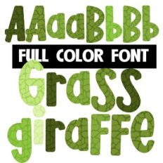 Grass Giraffe Color Font