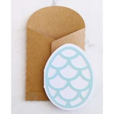 mini scalloped easter egg card and envelope