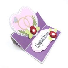 Wedding Ring Easel Card Congratulations