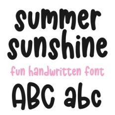Summer Sunshine Font