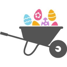 Wheelbarrow Easter Eggs