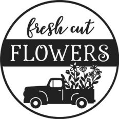 Fresh Cut Flowers Sign