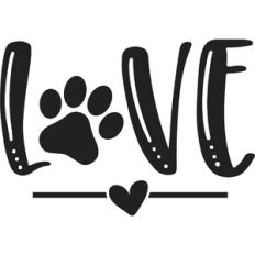 Love with Paw Print