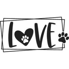 Love with Paw Prints