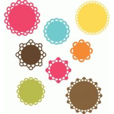 set of 8 doilies