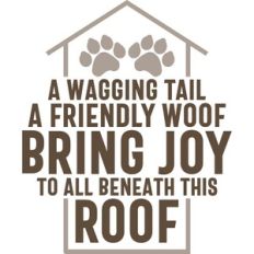 a wagging tail a friendly woof