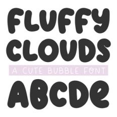 BFC Fluffy Clouds Bubble Font