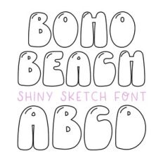 BFC Boho Beach Shine Sketch Font