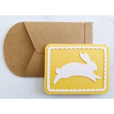 mini hopping bunny card and envelope