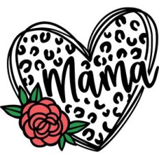 Mama leopard heart
