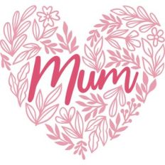 mum doodle leaf heart